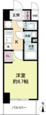 淡路駅 徒歩4分 15階の物件間取画像